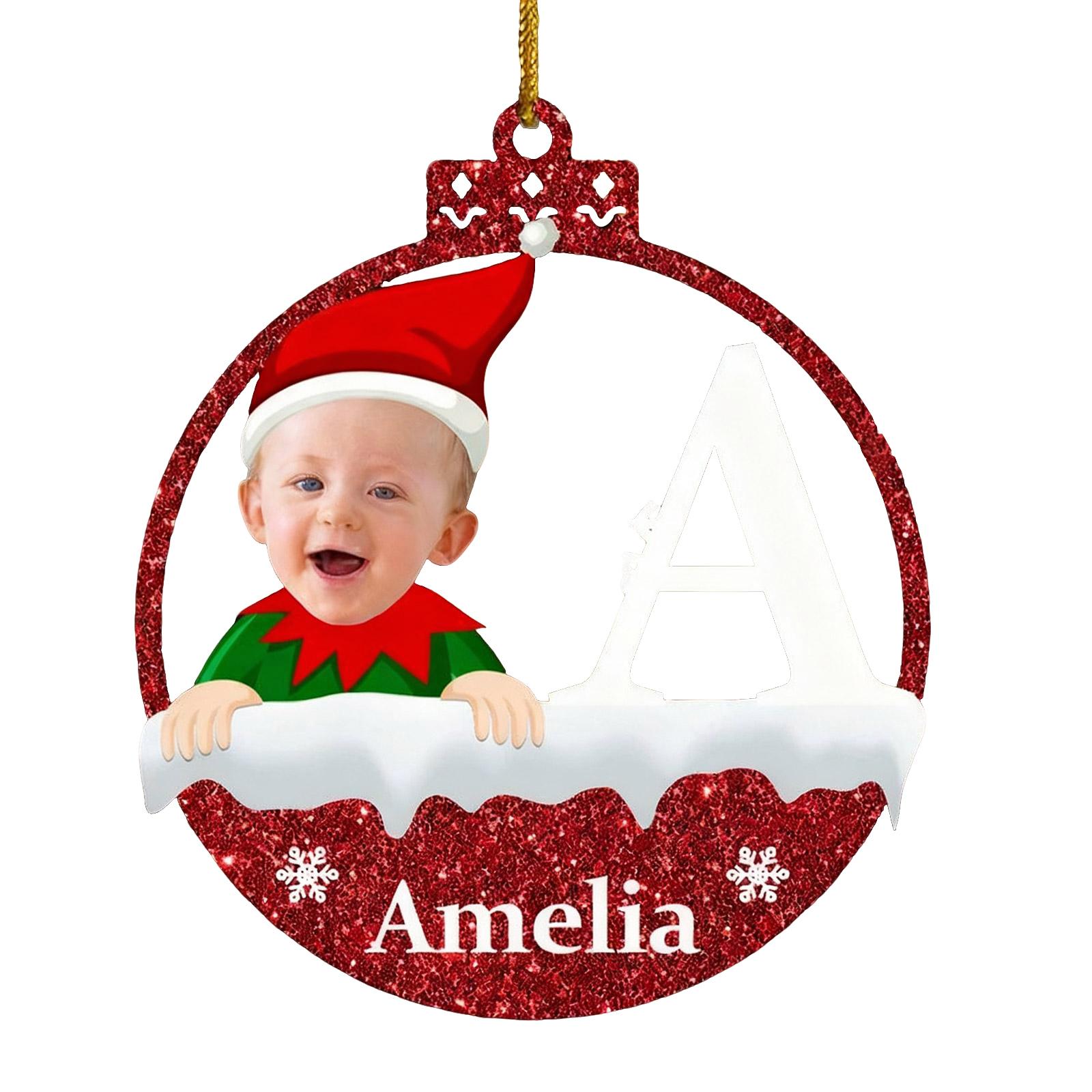 

Christmas Decoration Pendant Custom Christmas Snowman Round Hanging Sign Hollow Carved Christmas Tree Pendant One Size