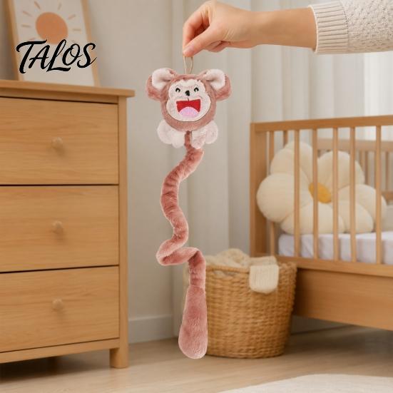 Interactive Cat Toy Plush Animal Toy, Long Tail Chew with Crinkle Sound, Hanging Stuffed Fox Chick Monkey for Indoor Cats Solo or Play Accessory