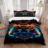 Neon Game Controller Print 3Pcs Bedding Setduvet Cover With 2 Bedropillowcase Home Birthday Gift