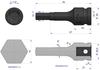 Impact socket 1/2", 10mm hex H10 made of CrMo steel, Waryński