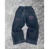 ZYLLO Y2K Jeans Goth Stampato Grafico Bargy Jeans Moda Hip Hop Streetwear Harajuku Casual Jeans a Gamba Larga