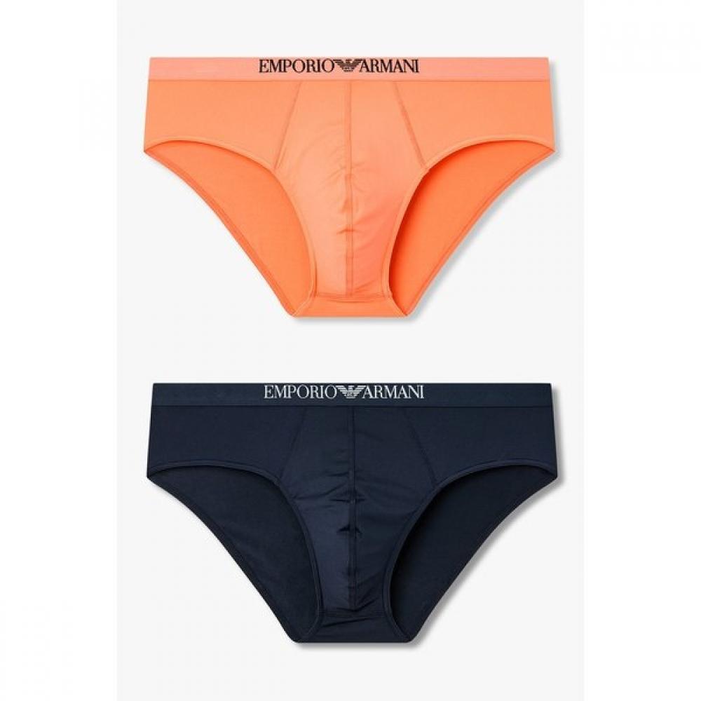 

Emporio Armani Men S gloSSy Center Color Blocked Logo briefS Set 0816111001 081 S(95)
