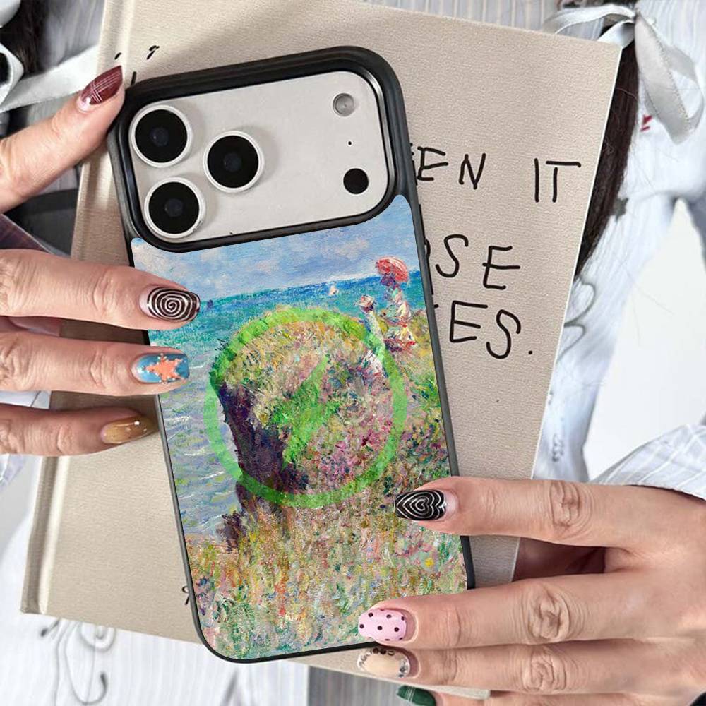 Claude Monet Impressionism Painter For Magsafe Wireless Charge Case For iPhone 17 16 15 14 13 12 11 15 Pro Max Magnetic Cover