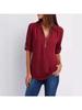 2026 Dames Cool Los Shirt Diepe V-hals Chiffon Mode Blouse Casual Dames Tops Sexy Rits Pullover Grote Maten