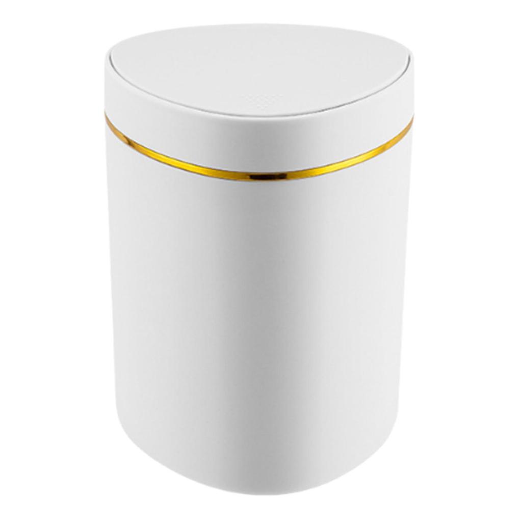 Desktop Small Trash Can with Press Type Lid Compact Waste Basket Garbage Bin Garbage Can for Dorm Home Table Car Countertop