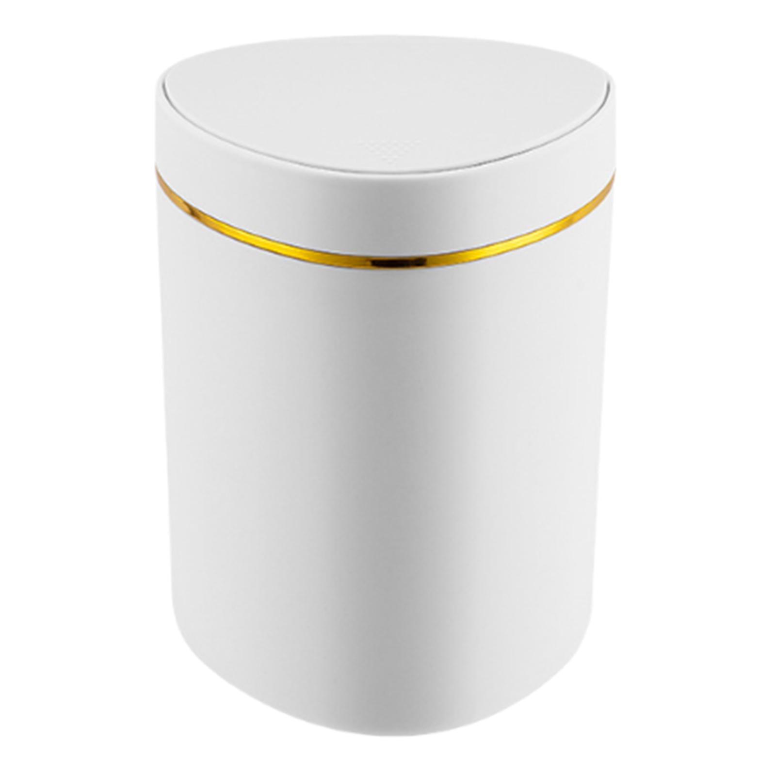 Desktop Small Trash Can with Press Type Lid Compact Waste Basket Garbage Bin Garbage Can for Dorm Home Table Car Countertop