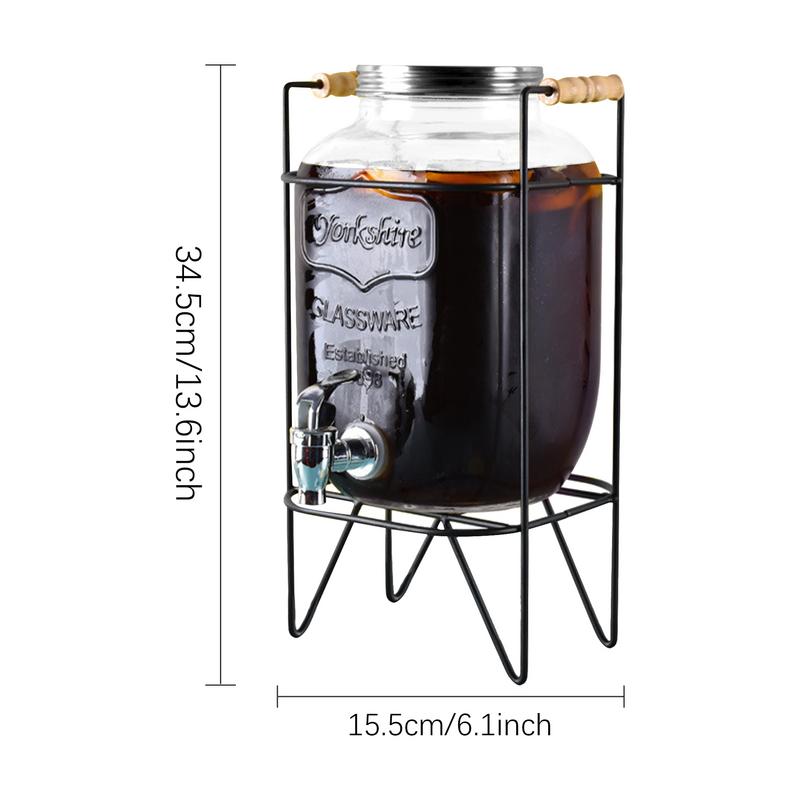 Pitchers For Drinks 4L Drink Pitcher Dispenser For Parties Airtight Drink Lemonade Dispenser Jar With Spigot Cocktail Wine