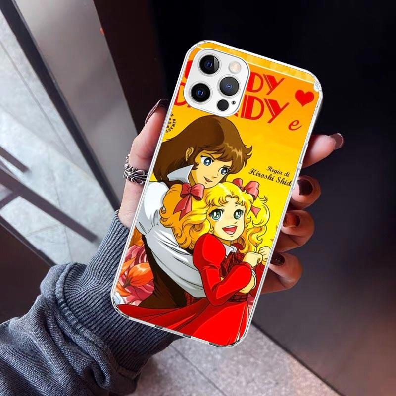 Candy 90s Anime Phone Case For iPhone 17 Air 11 13 Mini 14 15 Plus 16 12 Pro Max 16E SE 7 8 Pattern Soft TPU Back Cover  17 Air