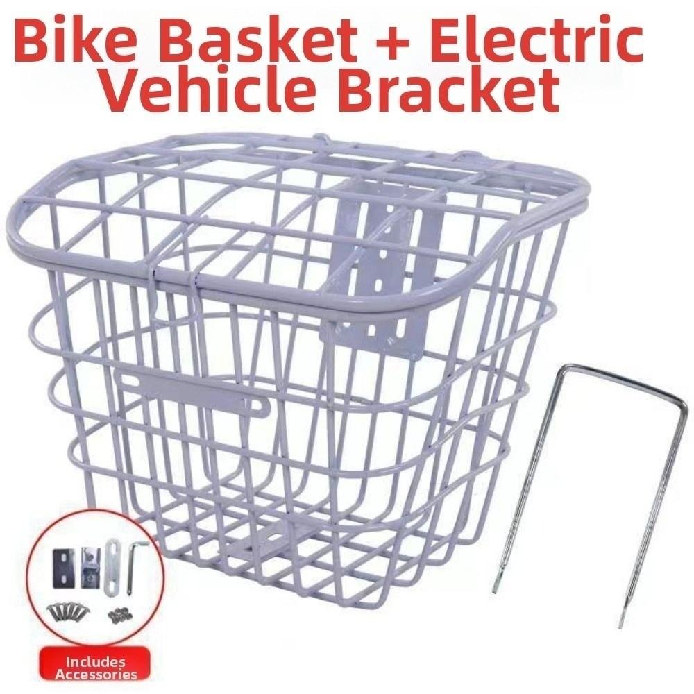 Universeller großer Einkaufskorb Metall Fahrrad Hinterer Netzkorb Neue Elektrofahrräder Zubehör