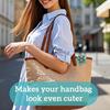 Turquoise Inlaid Bag Clip Key Holder Bohemian Style Flower Design Key Finder Car Keychain