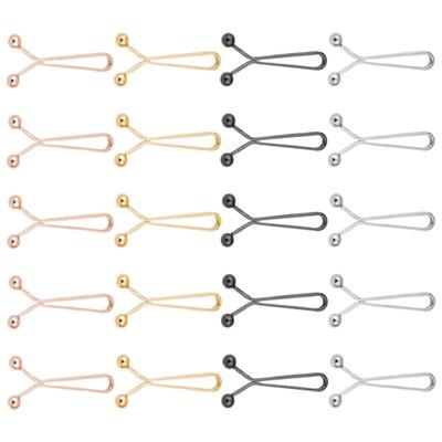 20 Pcs Trousers Tighter Clip Trousers Waist Tightener Trouser Button No Sewing Required for Trouser Legs