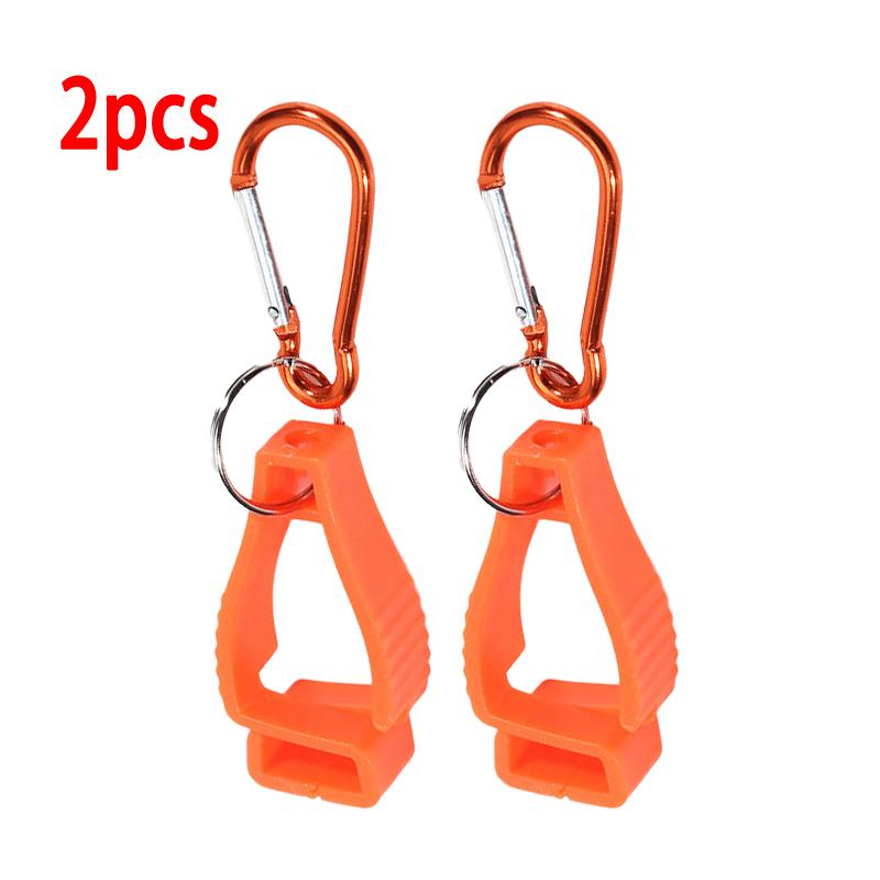 

Durable Glove Clip Holder with Key Ring - Secure Textured Grip, Anti-Loss Metal & Plastic Glove Grabber for Professional Work