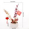Artificial Potted Flower Bonsai Chinese Year Ornaments for Garden Dining Room