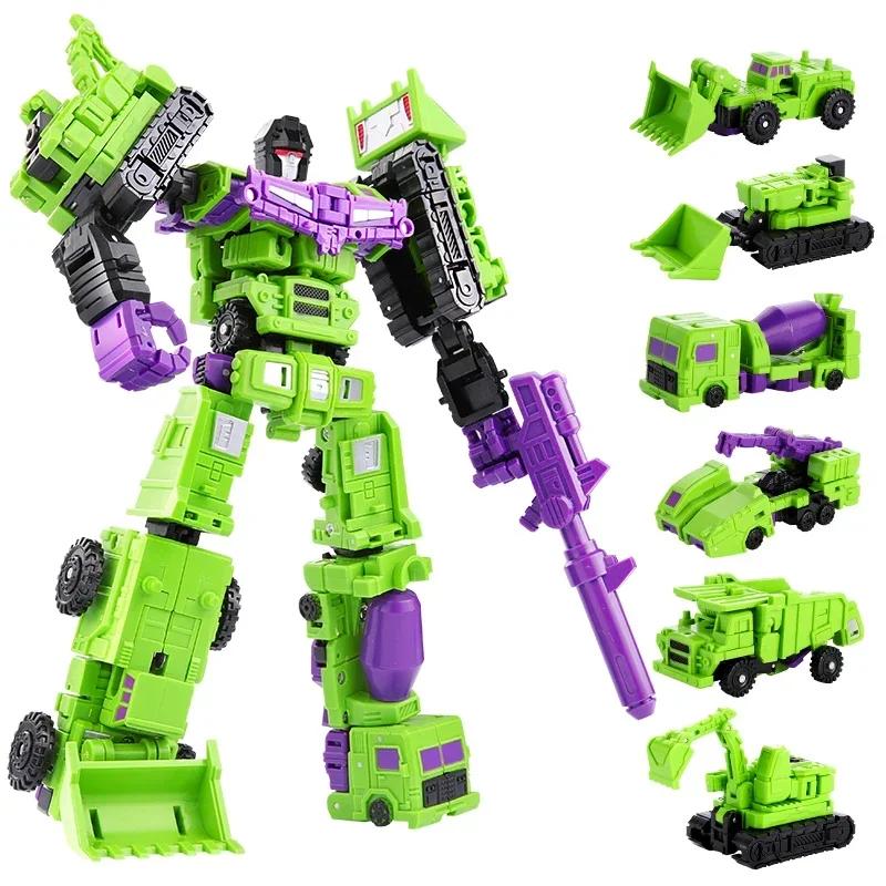 6 in 1 Transformation 21CM Model MINI Devastator Action Figure Robot Plastic Toys BEST Gift Child Kid New