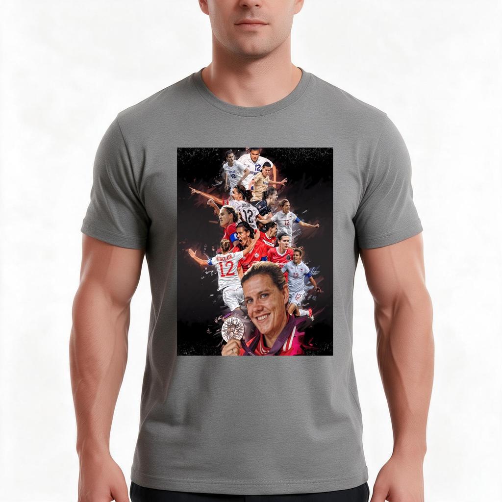 Christine Sinclair From University Of Portland To Portland Thorns Canwnt TShirt Summer Casual Cotton Tee Unisex Unisex Unisex