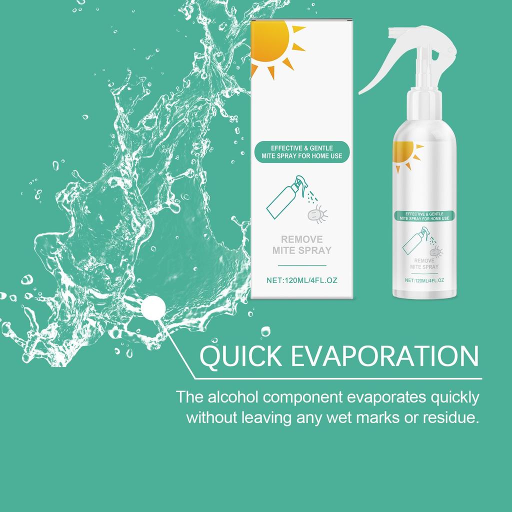 Vícescenářový sprej proti roztočům pro péči o ložnici, pohovku a lůžkoviny, rychlé odpařování bez zanechání stop 120 ml