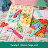 Wooden Balls Educational Toys for Kids: Shape-Matching Column Sets and Building Blocks for Boys and Girls