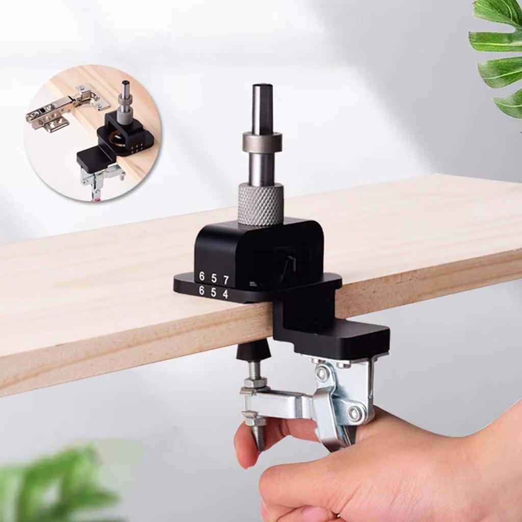 35mm Concealed Hinge Jig Hole Drilling Guide Locator Template Woodworking for Frame Cabinet Cupboard Door Hinges Installation