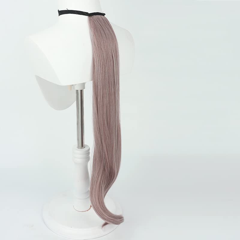 Wonder Acute Cosplay Wig, Ash Pink and White Mix, Perfect for Costumes, Halloween Events, and Photoshoots (Body, Ears, and Tail)
