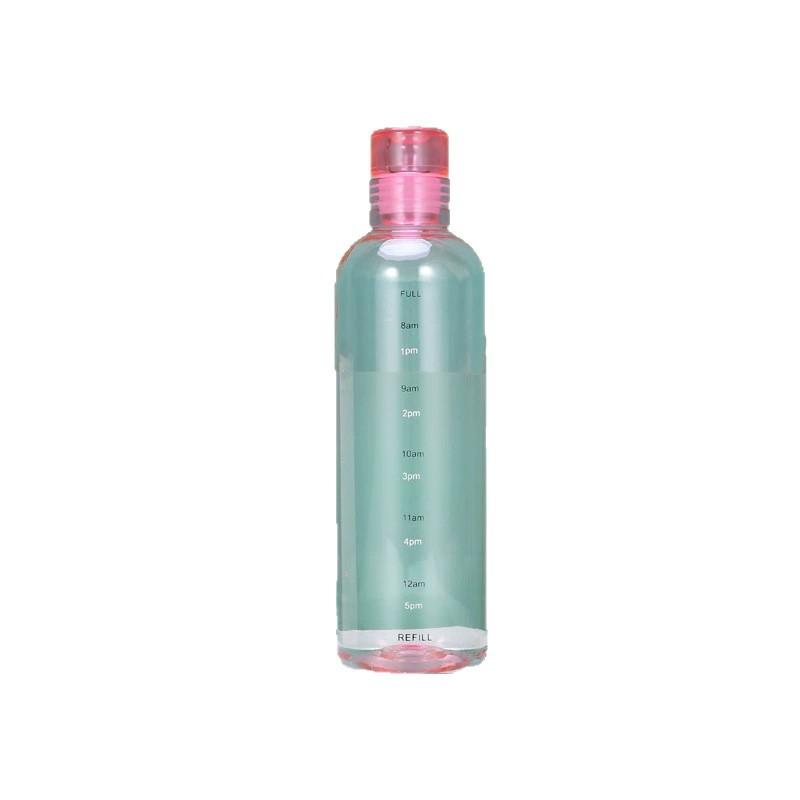 Water bottle summer time scale cup simple transparent large capacity plastic cup portable anti-drop cup