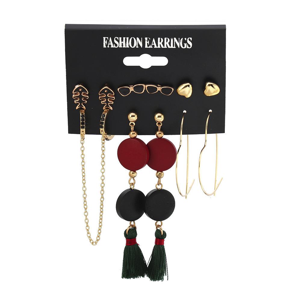 Exquisite Women s Wooden And Alloy Earrings With Geometric Design Artful Jewelry