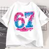 Unisex Women Fashion Gaming Meme T-Shirt Y2k Casual Tees Tops for Boys Girls Funny Six Seven 67 Brainrot Print Short Sleeve T Shirt