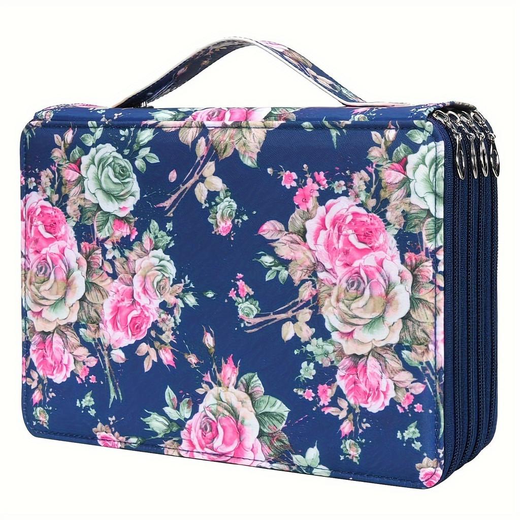 124 Slot Multicolor Large Capacity Pencil Case 3 Layer Zipper Pouch ForMarkers And Colored Pencils Art Supplies Organizer