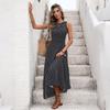 European & American Style Polka Dot Sleeveless Backless Long Dress (2026 New Summer Collection)