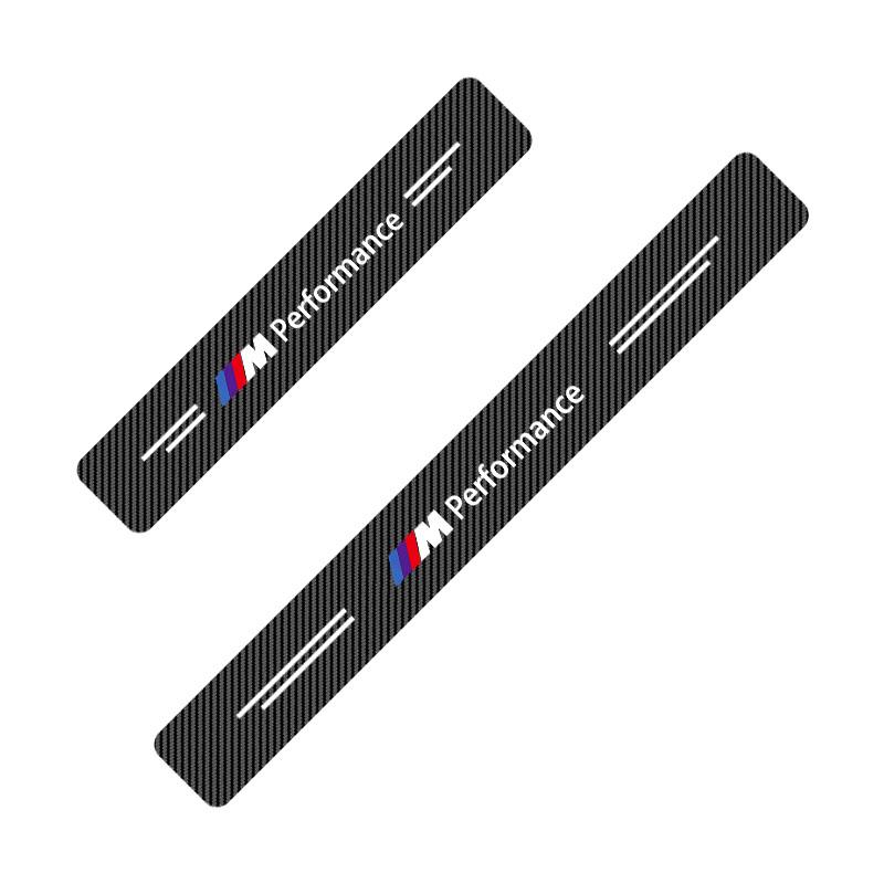 4Pcs Car Door Plate Carbon Fiber Threshold Protector Sticker Decals For BMW Performance Power M1 M2 M3 M4 M5 M6 M8 E36 E60 E46 E39 E46 E90 E60 F07 F10