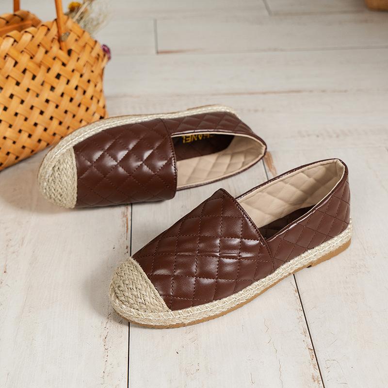 

ins style simple casual single shoes женские 2025 новые туфли для рыбалки с одной педалью и круглым носком на плоской подошве туфли Doudou 42 коричневый