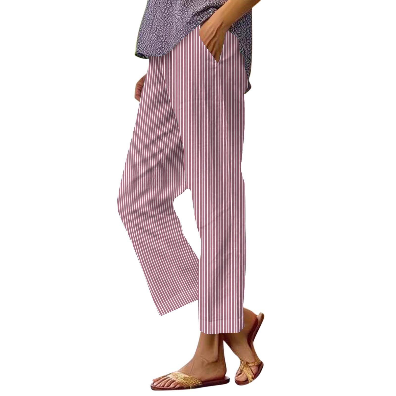 

Женские повседневные модные принтованные прямые брюки с карманами XL винный