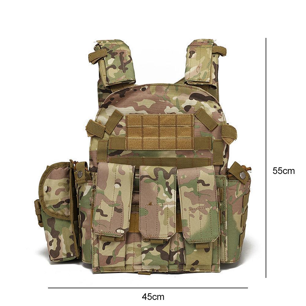Nylon 600D Tactical Vest Body Armor Hunting Carrier Airsoft Accessories Combat MOLLE Camo Military Army Vest CS Game Equipment