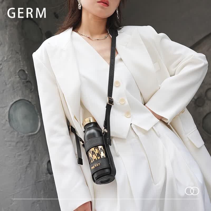 Germ Mickey Series Black Gold 430ml Insulated Mug