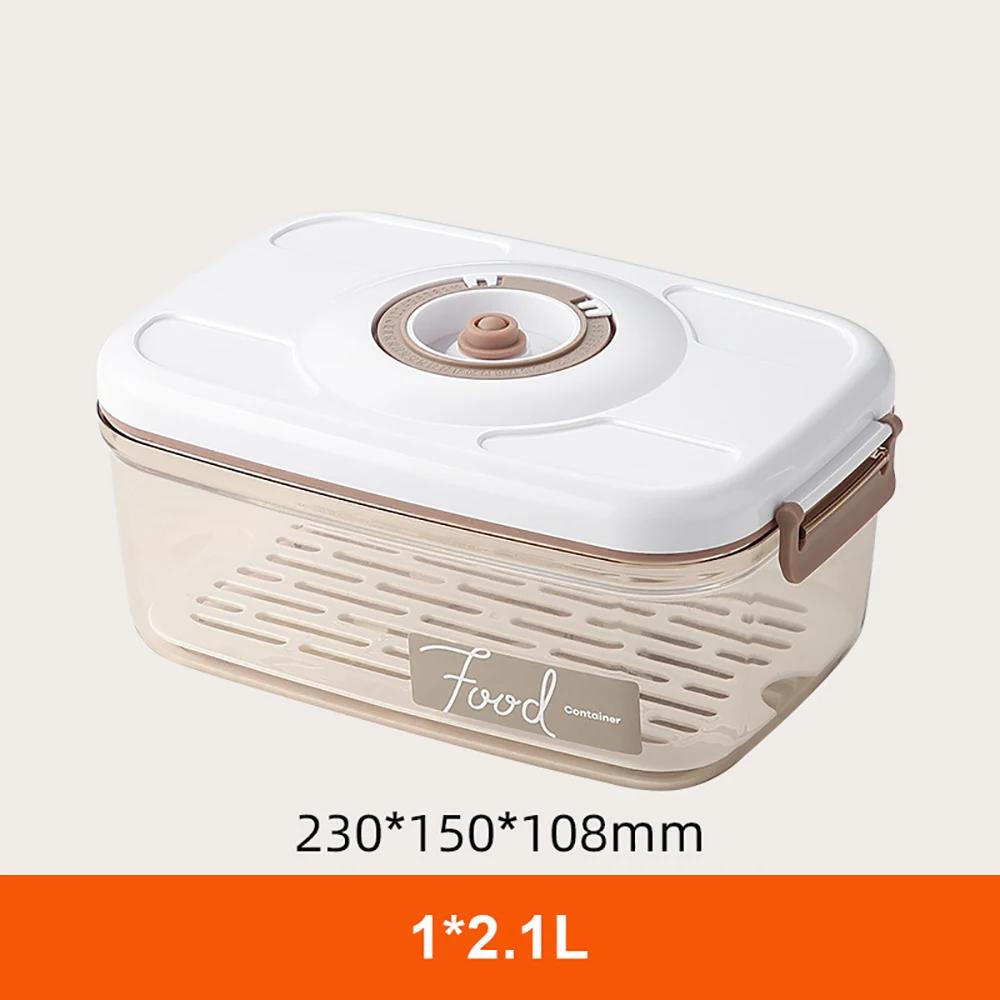 Food Storage Container Vacuum Box Large Capacity Food Dispenser for Kitchen Transparent Sealed Food Organizer Keep Lunch Fresh