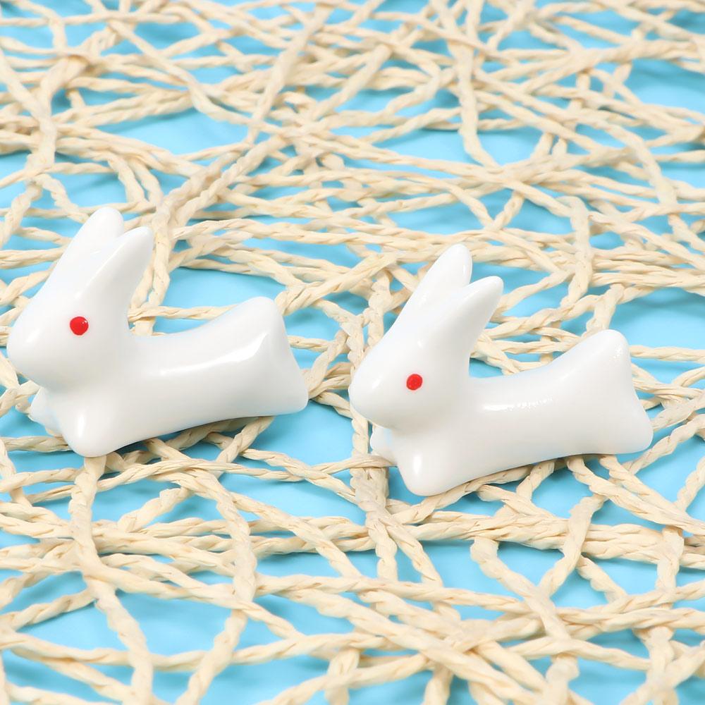 Home Decoration Flatware Porcelain Rest Fork Spoon Chopsticks Chopsticks 2Pcs Rack Ceramic Rabbit