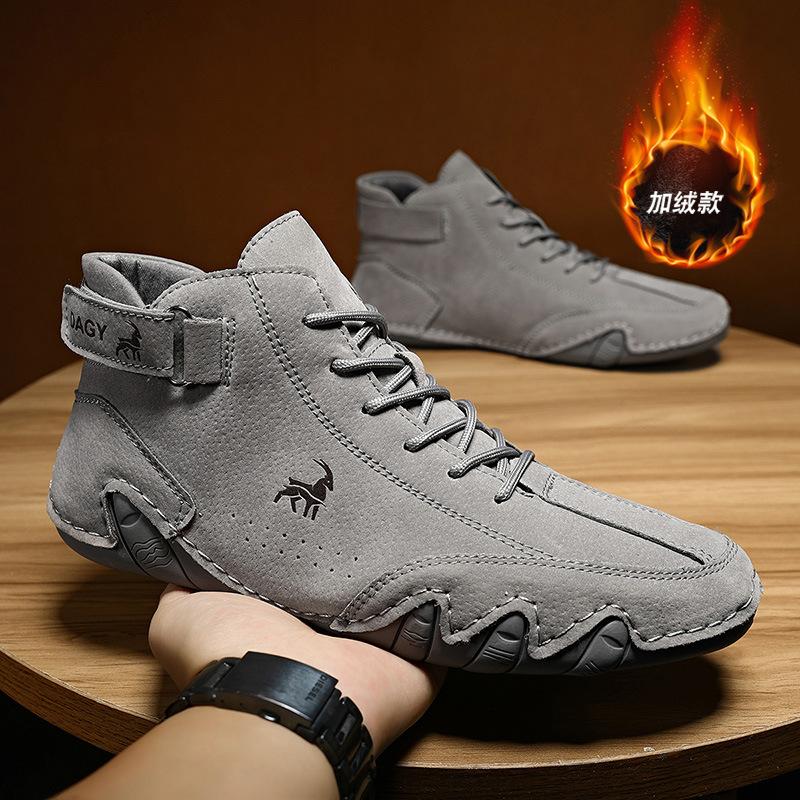 Beliebte Herrenschuhe High-Top Baumwollschuhe Herren Freizeitschuhe Winter Samt verdickte Schuhe Martin Stiefel Herren