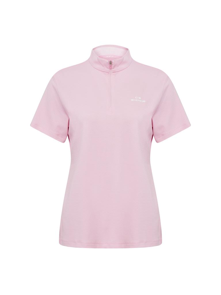 EIDER Ice-T Women'S Bubble Short Sleeve Zip-Up T-Shirt_Candy Pink