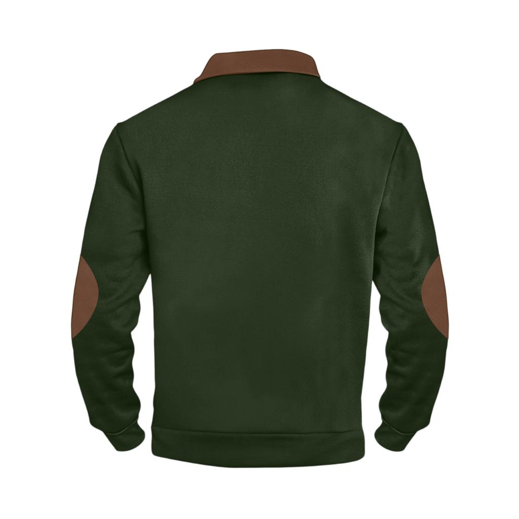 Men'S Button Up Long Sleeved Fashionable Casual Sports Top