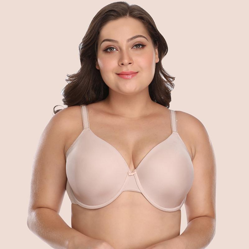 Large Size Smooth Bra Thin Cup Large Bust Small Underwear with Underwire Underwear