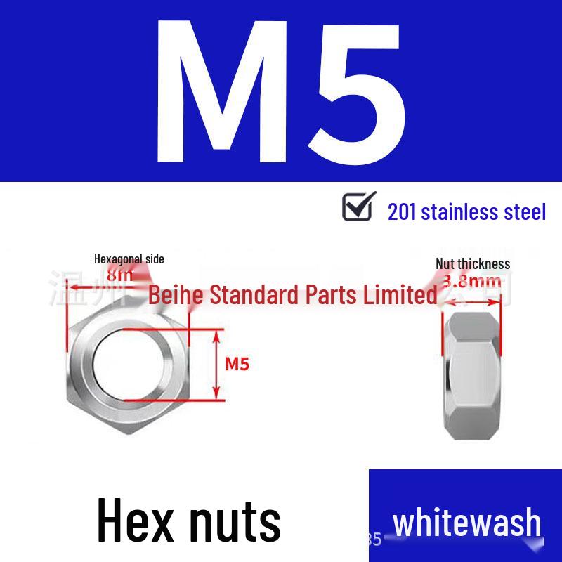 201 Stainless Steel Hex Nut Cap DIN934