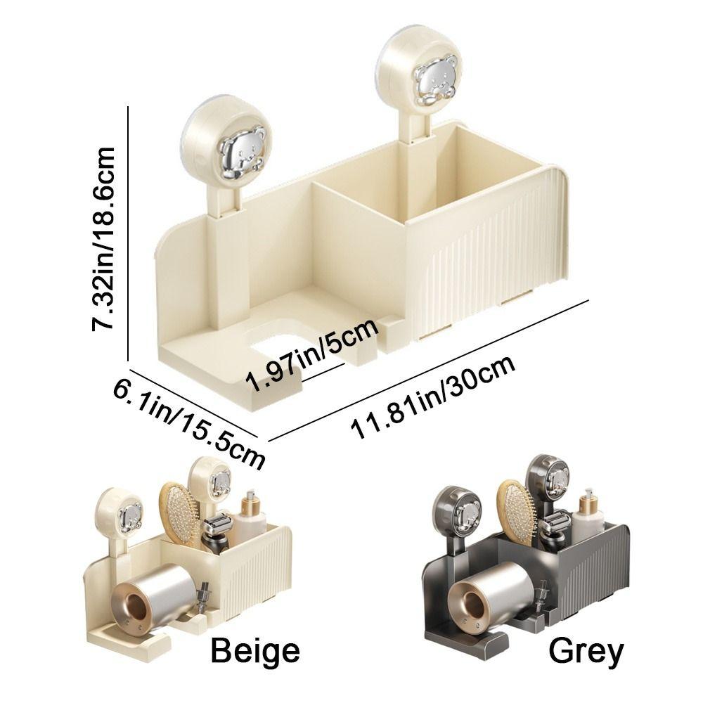 Wall Mounted Hair Dryer Storage Rack Plastic Hair Dryer Bracket Hairdryer Organizer  Bathroom