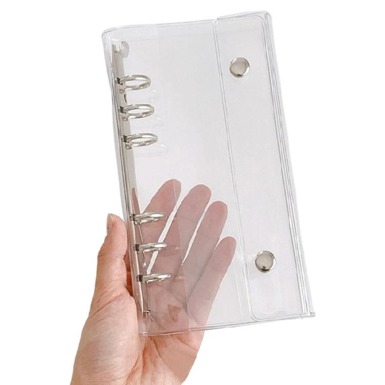 

6 Rings PVC Binder Cover Water Resistant 6 Hole Punched Card Folder Covers 6 Holes Photo Card Album Covers 3.94x7.76inch