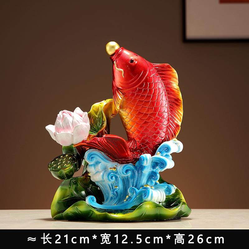 1 STÜCK Handgefertigtes chinesisches Koi Feng Shui Ornament High-End Büro Zuhause Wohnzimmer Eingang Weinschrank Dekoration