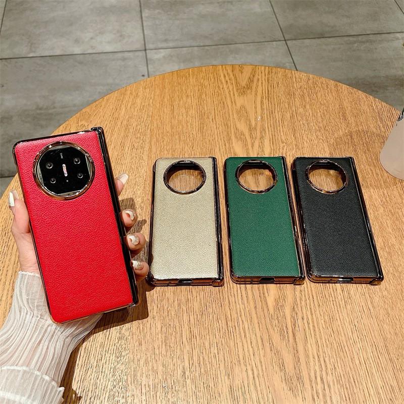 Luxury Electroplated Leather Case Mate X5 X3 Foldable Phone Full Coverage Shockproof Magnetic Stand