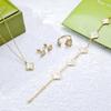 Titanium Steel Four-Leaf Petal Bracelet & Necklace Set - Trendy, Fresh, Fashionable 