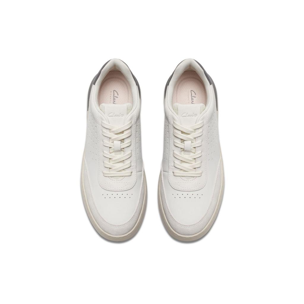 Clarks Fabric Leather Comfortable Fashion Low-Top Sneakers Men sneakers White 261767267