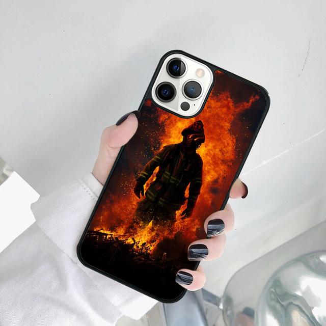 Feuerwehrmann Feuerwehr Mann Helden Handyhülle Cover Für iPhone 17 Air 15 Pro MAX 16 Plus 14 12 11 13 coque