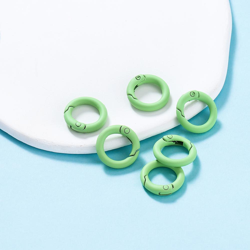 5Pcs/Lot Colorful Metal O Ring Spring Clasp Openable Round Carabiner Keychain Clips Hook Dog Chain DIY Jewelry Buckle Connector