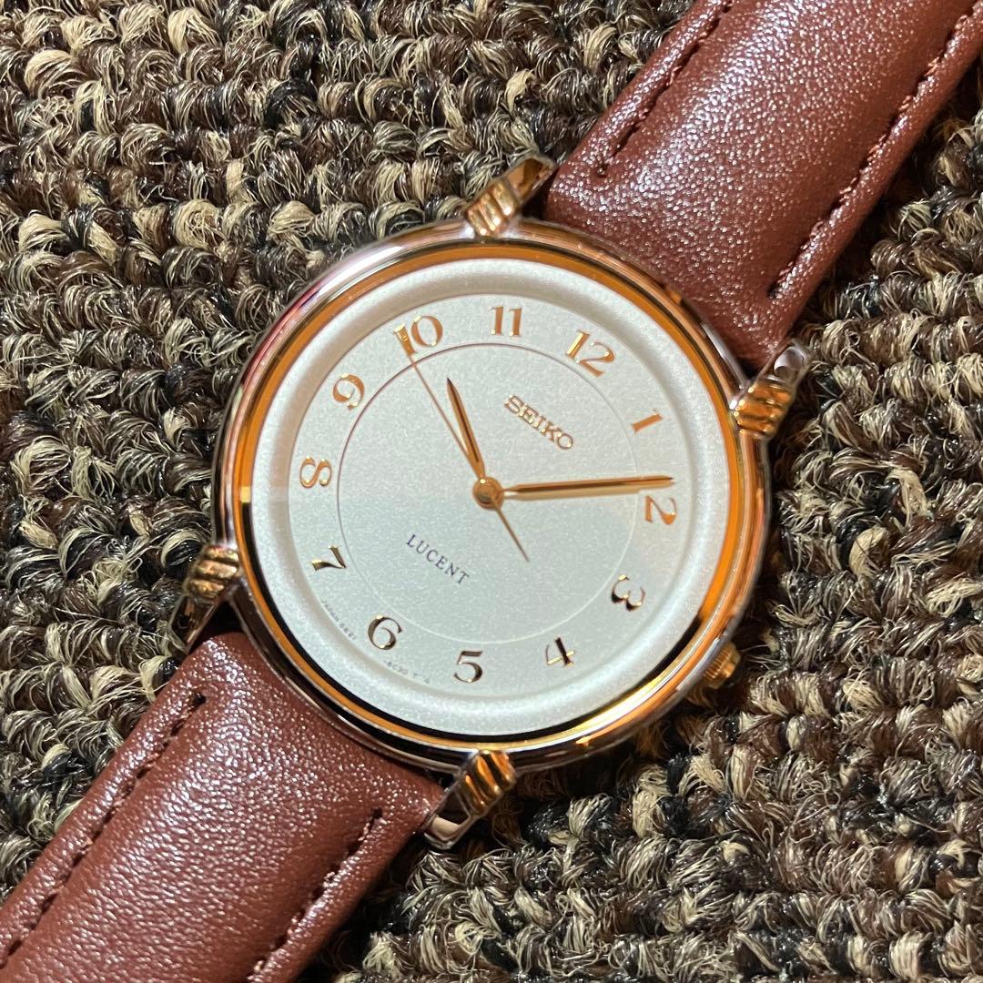 

[USED] Seiko LUCENT Two-tone Silver Dial Quartz Watch, Pre-owned