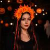 Cosplay Prop Rose Flower Headband Garland Halloween Headdress Scary Halloween Rose Hair Band  Party